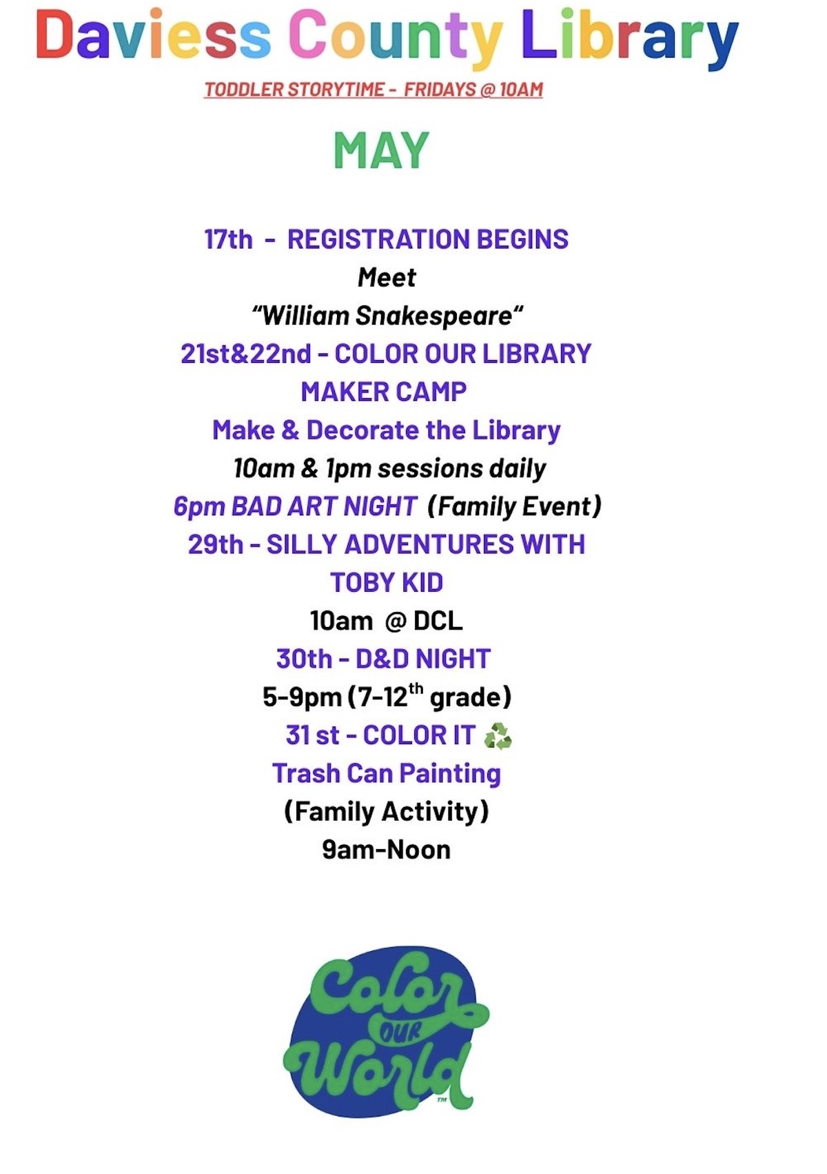 May 2025 — Daviess County Library